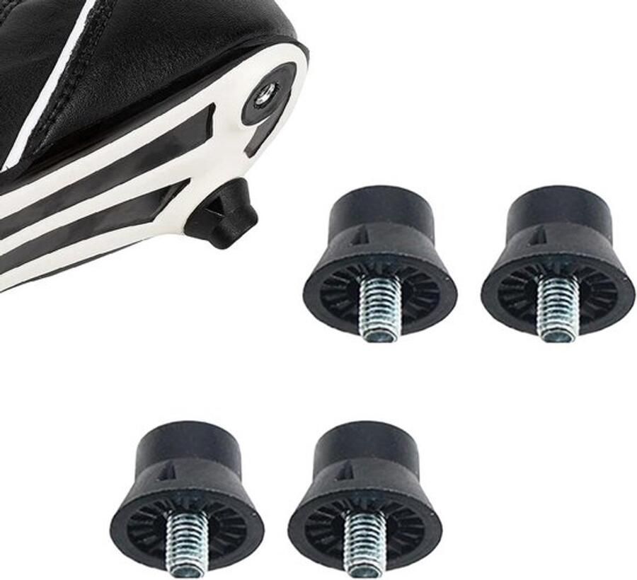 Vervangende noppen voor voetbalschoenen 16 mm zwart Uniseks