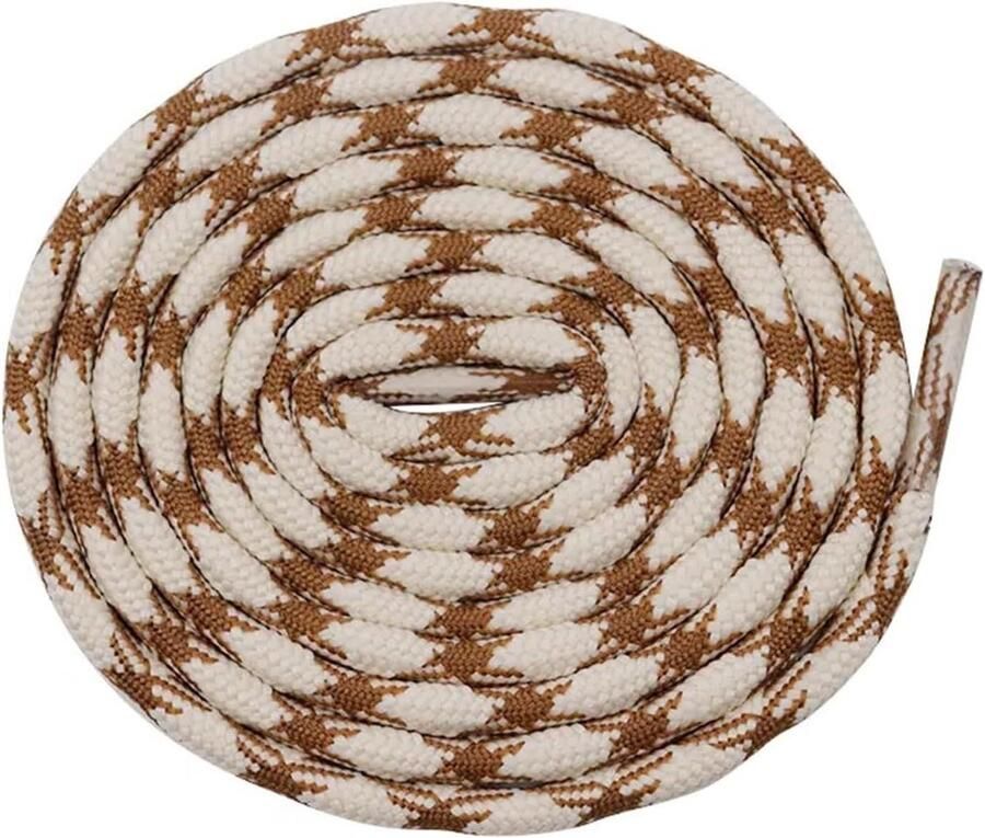 Vervangende Veters Schoenveters Rond Wandelschoenen Vernieuwen Antislip Structuur Beige Bruin