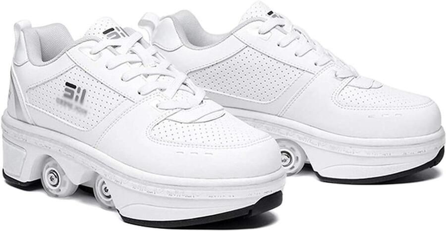 Vervormingsrolschoenen Automatische wandelschoenen Snel schaatsen Uniek knopontwerp Volwassen Kinderen