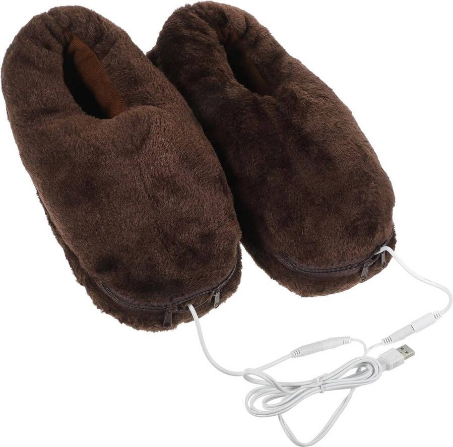 Verwarmde Huis Schoenen voor en USB Pluche Voetenwarmer