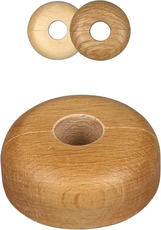 Verwarming buis rozetten enkel 2 stuks 15 mm 22 mm echt hout Verbergt buisdoorvoeren nette afwerking bij de radiator montage zonder gereedschap Beuken