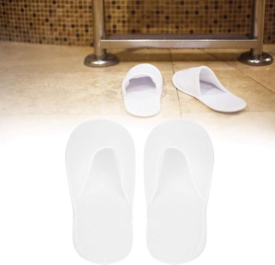 50 Paar Wegwerp Slippers Dichte Teen Slippers voor Spa en Hotel Antislip Reisslippers voor Thuisgebruik en Gasten