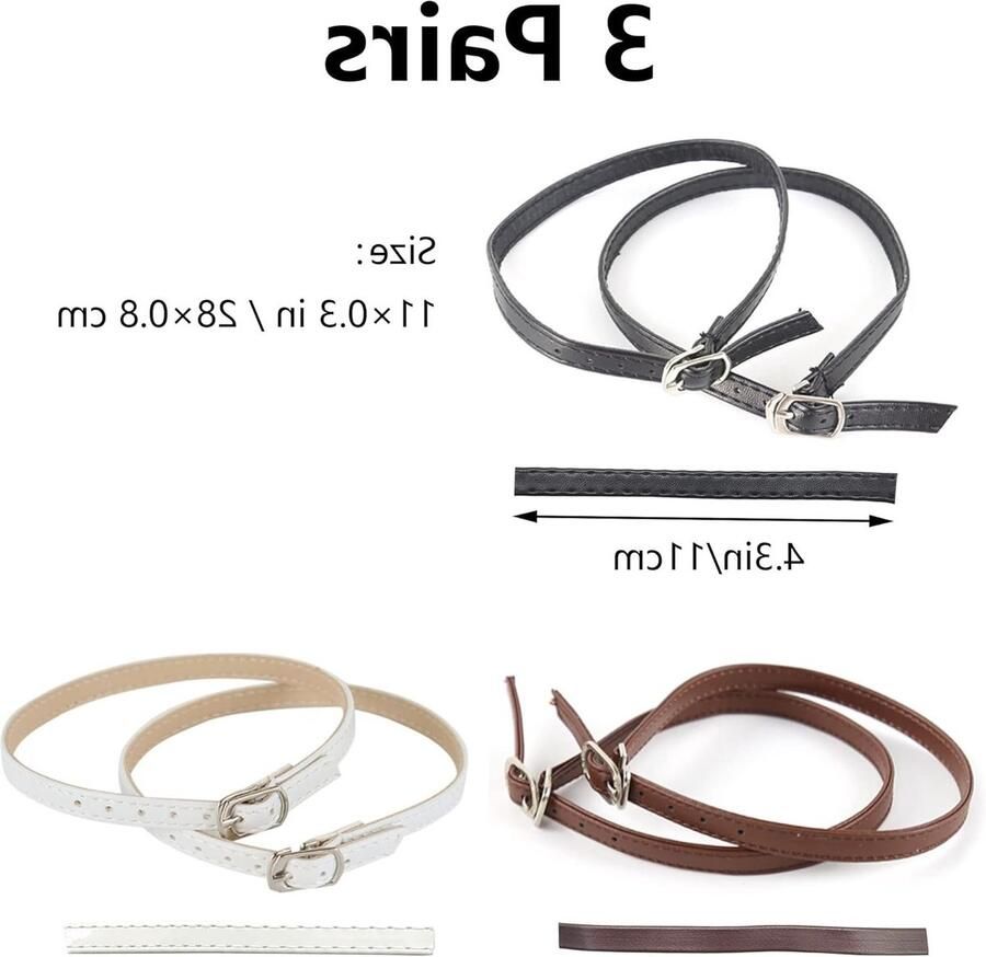 Verwijderbare Schoenriemen voor Hakken Antislip Laarzen Laces DIY Accessoires voor Dames Schoenen met Buckle en Decoratie