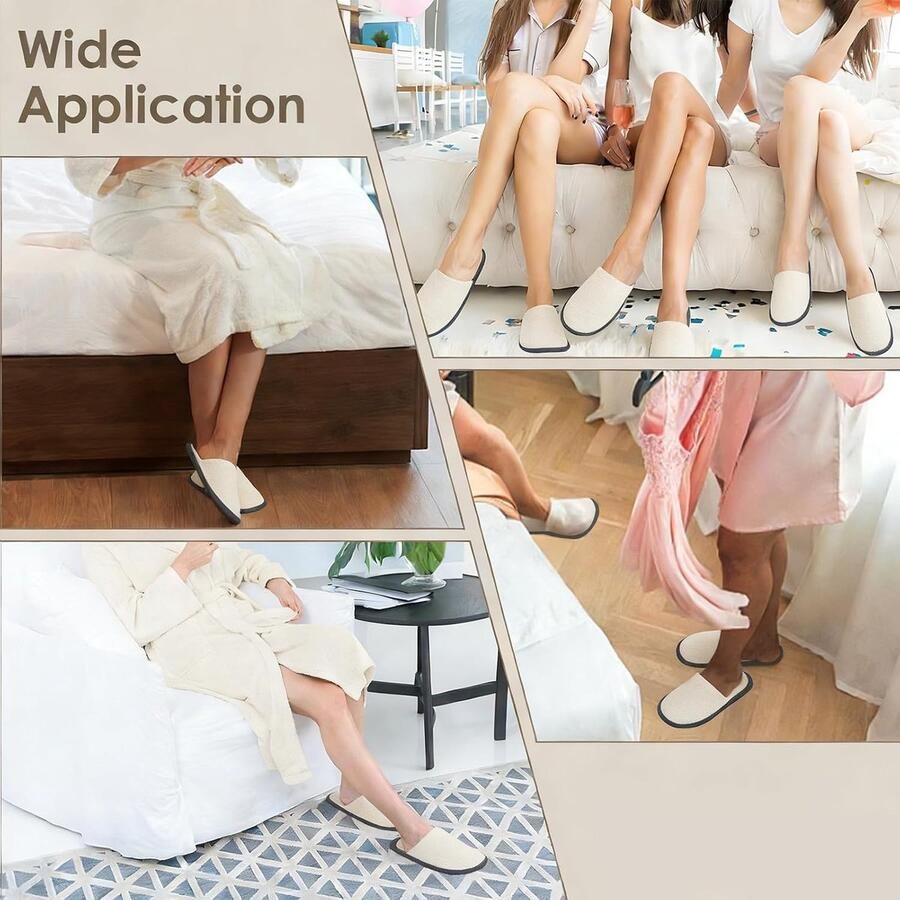Verwijderbare slippers voor hotels en spa's 30 paar zachte antislip katoenen slippers voor thuis reizen en feesten
