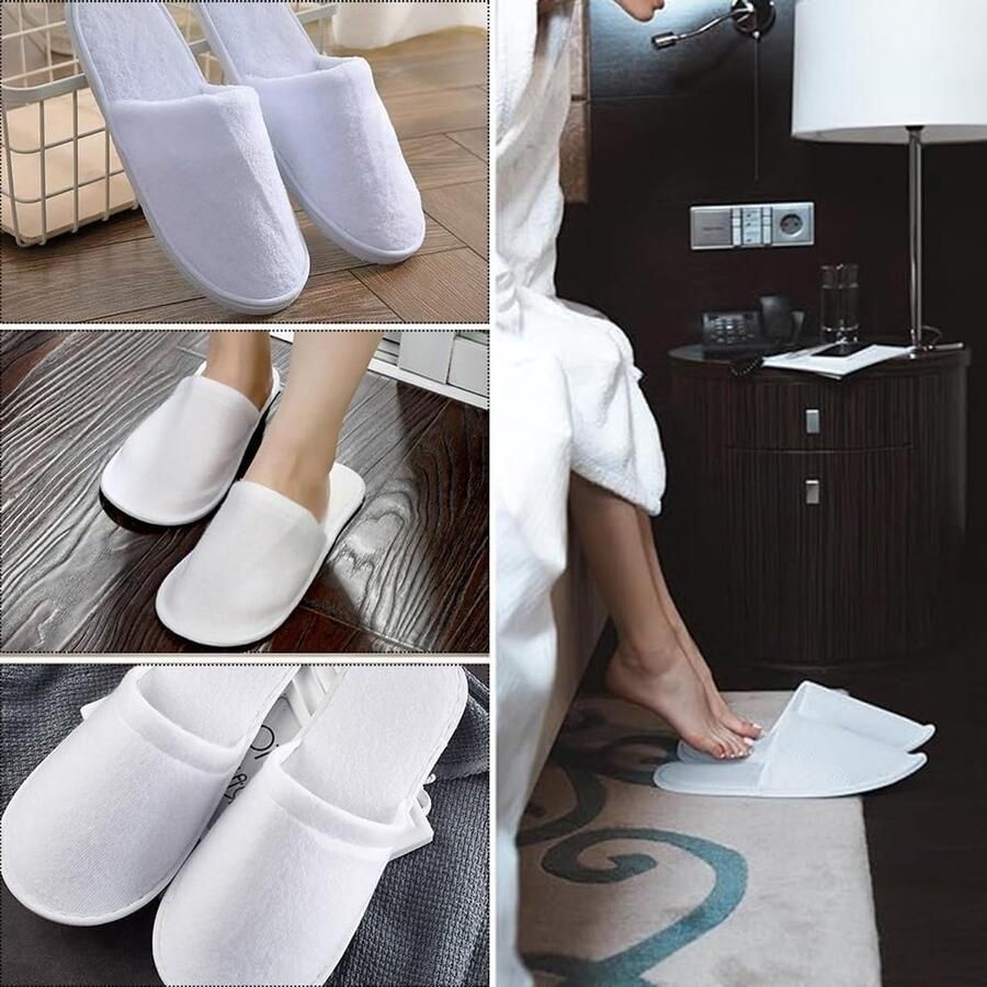 Verwisselbare Slippers voor Hotel Spa en Thuis 3 Paar Wegwerpslippers van Comfortabel en Hygiënisch