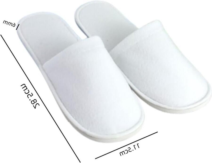 Verwisselbare Wegwerp Slippers voor Hotels Spa's en Feestjes Comfortabele en Stijlvolle Slippers in Wit en Grijs One Size