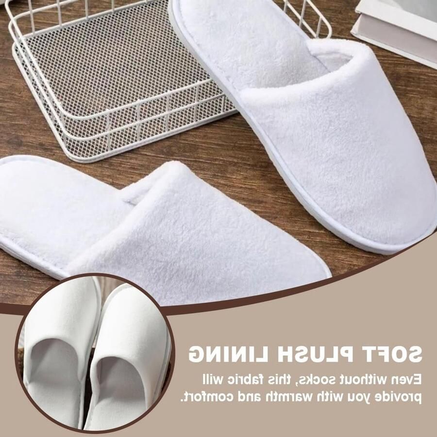 Verwisselbare Wegwerpslippers voor Gasten Comfortabele en Ade de SPA Slippers Unisex met Extra Dikte voor Thuisgebruik en Reizen