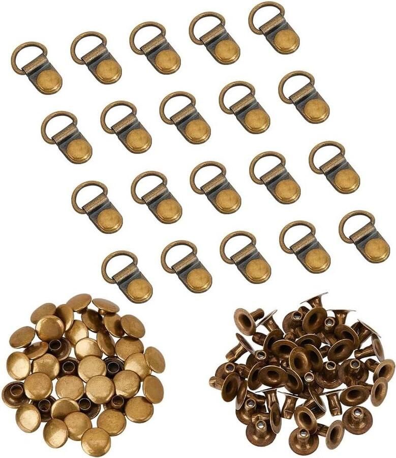 Allecta Veterhaak Tibetaanse laarzen Ogen Metaal Gesp D-ring Klinknagels Wandelschoenen Klimmen Veterhaak voor Tibetaanse laarzen ogen metalen veterhaak gesp D-ring met klinknagels voor wandelschoenen klimmen