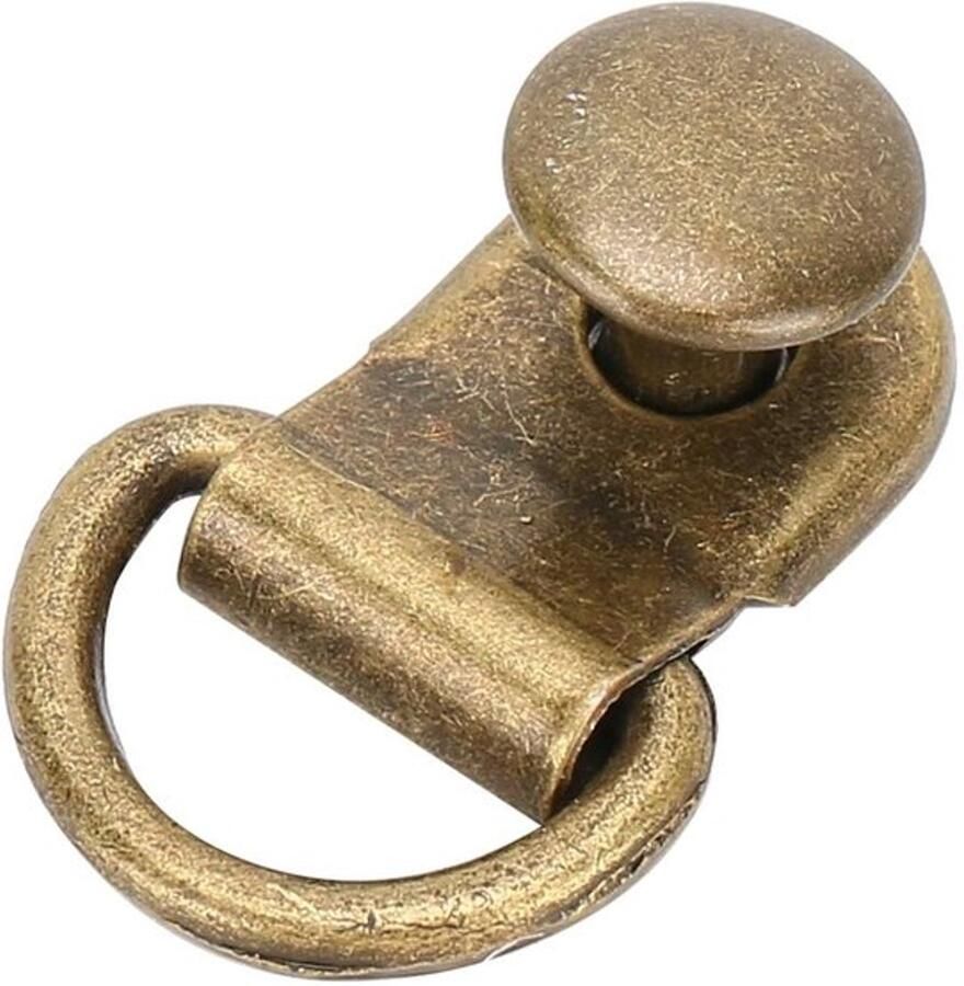 Solidchoice- Veterhaken 100 Sets D-ring Oogje Gesp Veiligheidsveters Kanten Beslag Hoogwaardig Messing Eenvoudig te Installeren Schoenveterhaak