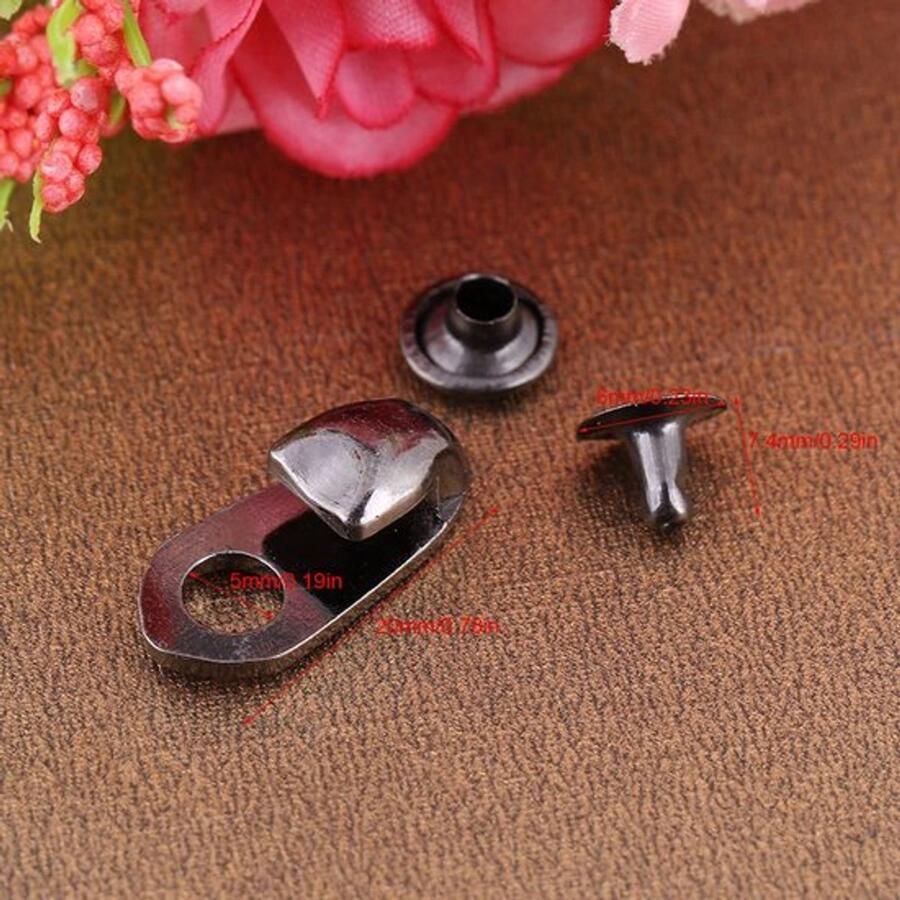 Veterhaken 20 Stuks Metalen Vetergespen Klinknagels Reparatie Kit Wandelschoenen Duurzaam Materiaal Schoenveters