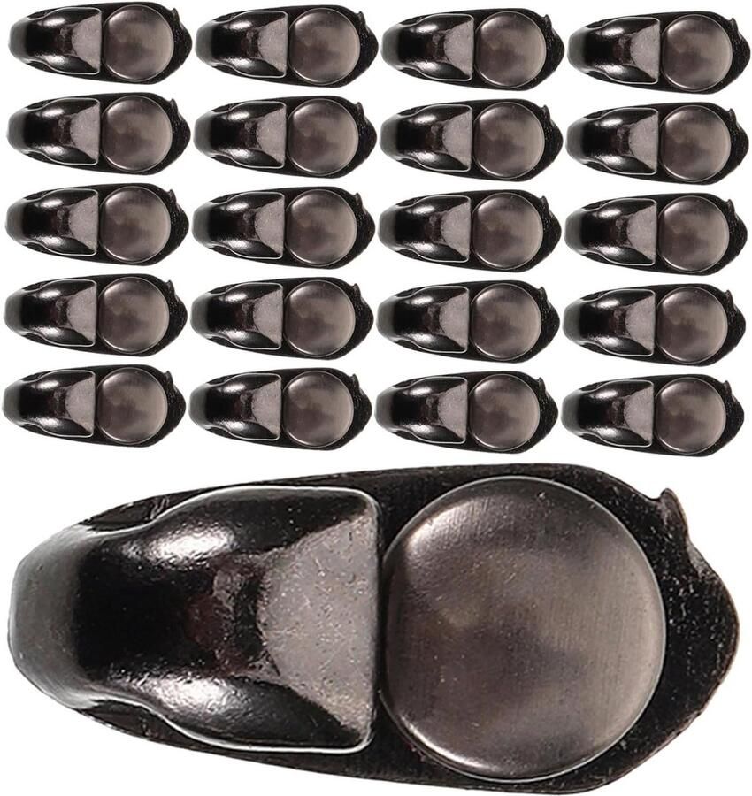 Veterhaken en Oogjes Schoenreparatie Set Laarzen Repareren Bronzen Afwerking 40 Sets Donkerbruin