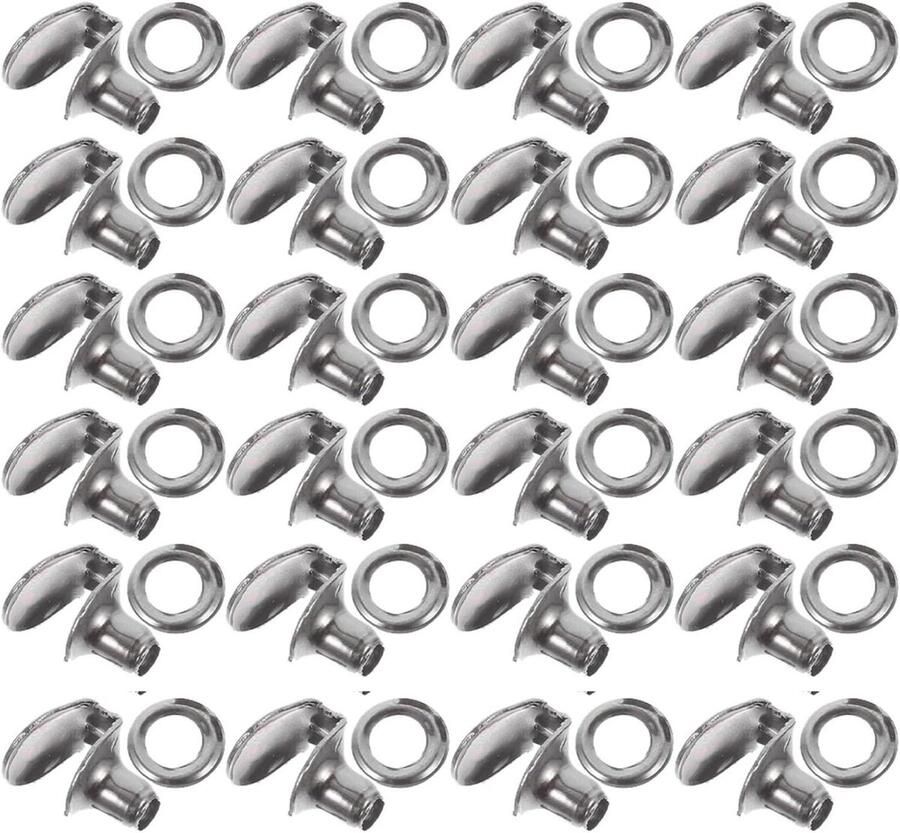 Veterhaken Laarzen Schoenhaken Vetervervanging Reparatie Schoenen Verbeterde Stabiliteit 30 Stuks Donkergrijs