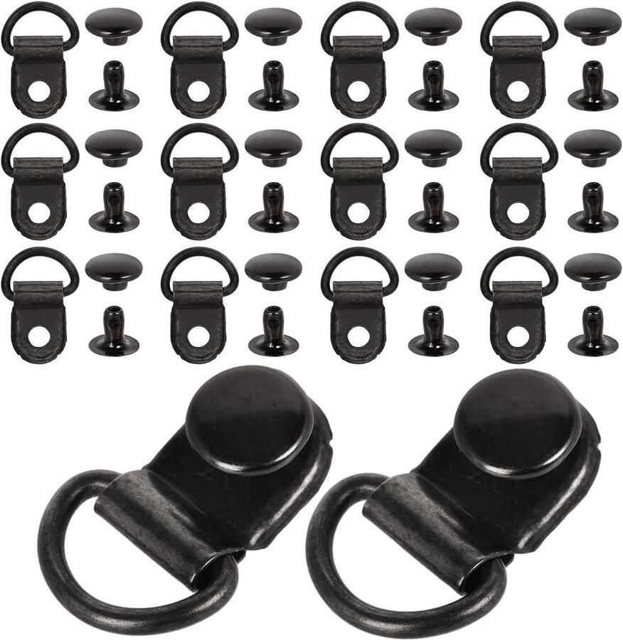 Veterhaken Set Schoen Gespen Schoenen Repareren Roestvrij Staal 60 Stuks Zwart