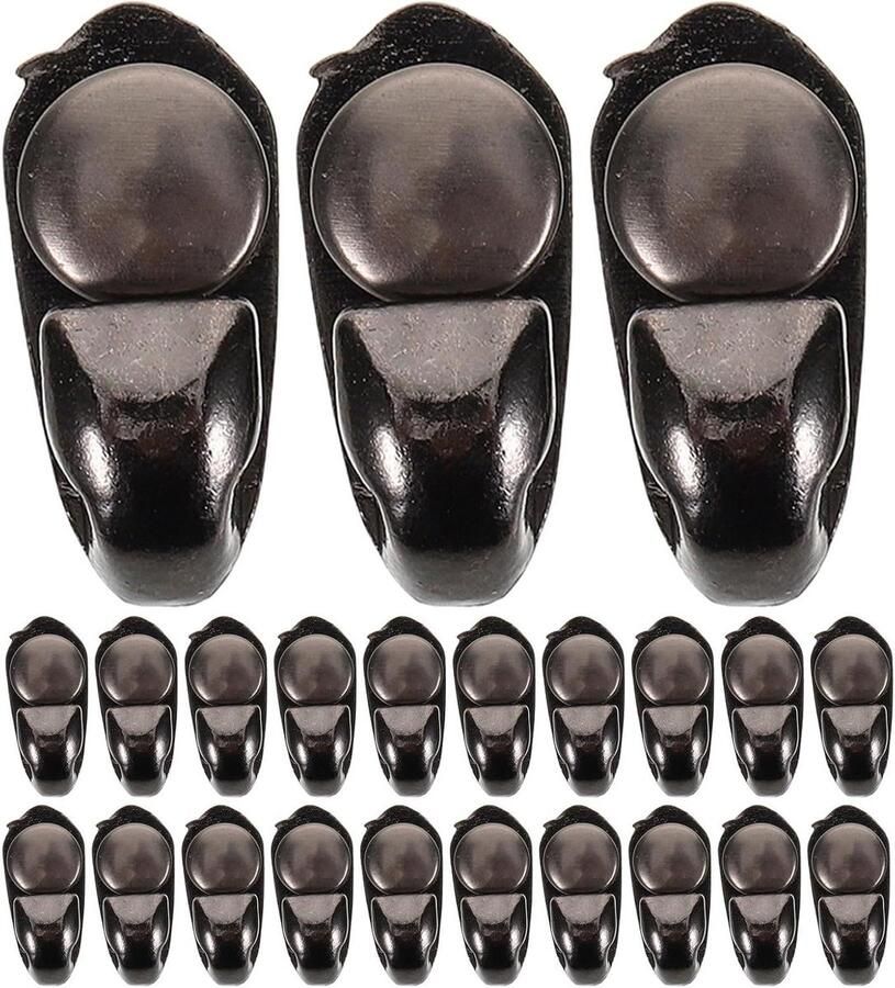 Veterhaken Set Schoen Sluitingen Reparatie Schoenen Met Klinknagels 30 Stuks Zwart