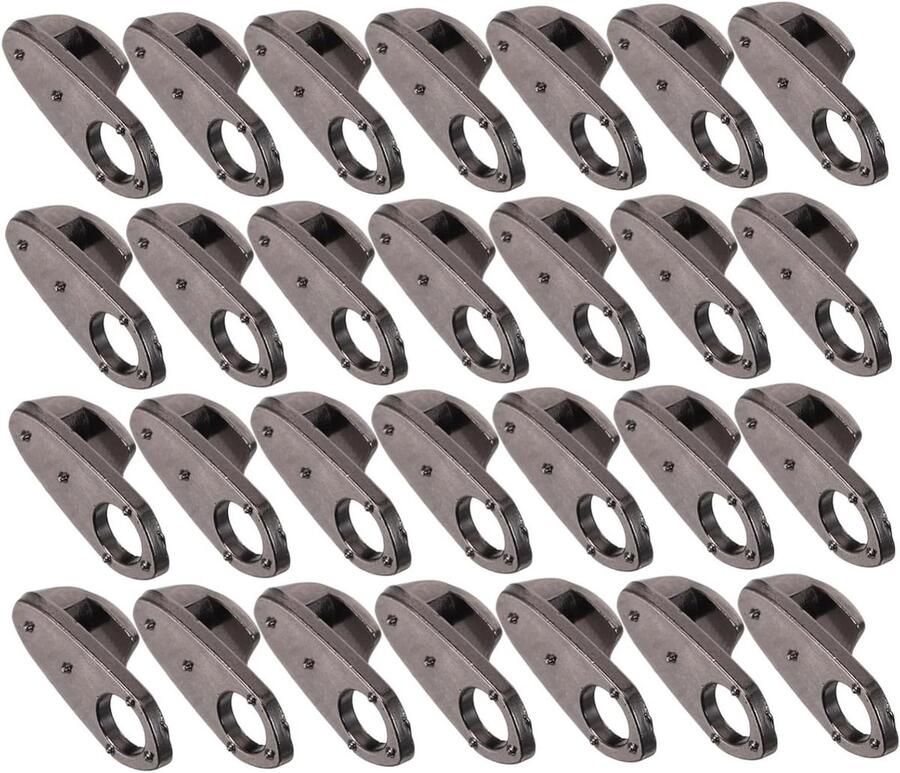 Veterhaken Set Schoenhaken Gespen Schoenen Repareren Legering Materiaal 20 Stuks Zwart