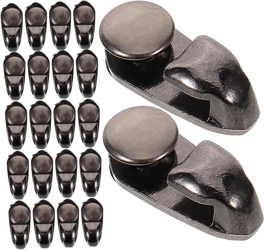 Veterhaken Sets Schoen Oogjes Laarzen Reparatie Duurzame Metalen Constructie 40 Delige Set Donkerbruin