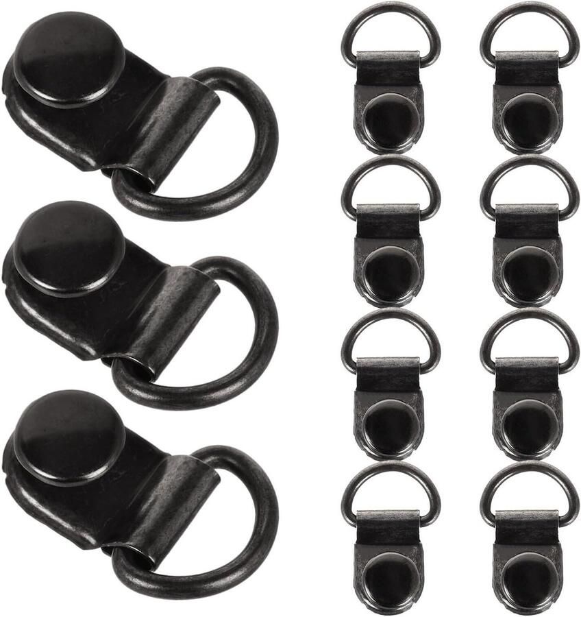 Veteroogjes Voor Laarzen Veterhaken Schoenen Repareren Metalen Bevestiging 60 stuks Zwart