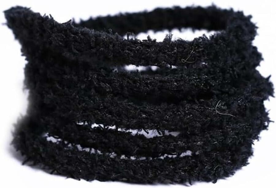 Veters 2 paar 8 mm ronde fuzzy veters zwart veters universele zachte elastische veters vervangende schoenveters schattige veters voor sneakers canvas schoenen