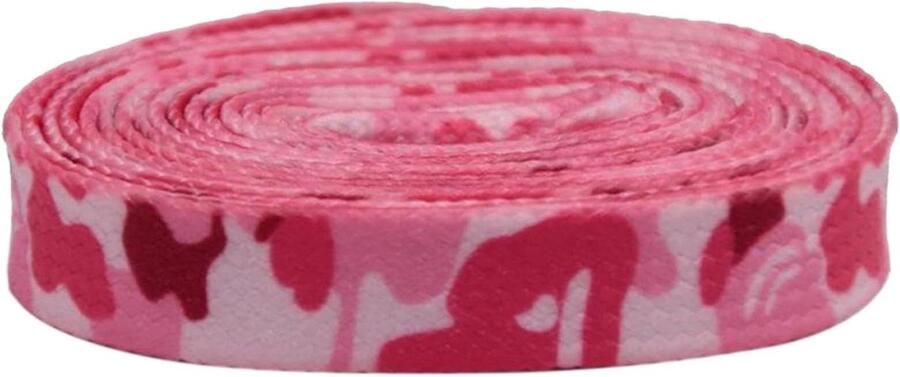 Veters Dubbele Laag Platte Schoenveters Schoenen Opfrissen Slijtvast Polyester Camouflage