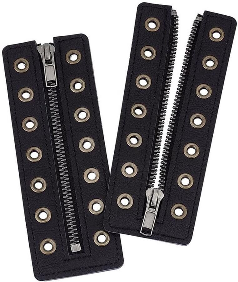 Veters Leren Vetersluiting Rits Inserts Geen Tie Eenvoudig te Installeren 7 Oogjes Design Schoenriem
