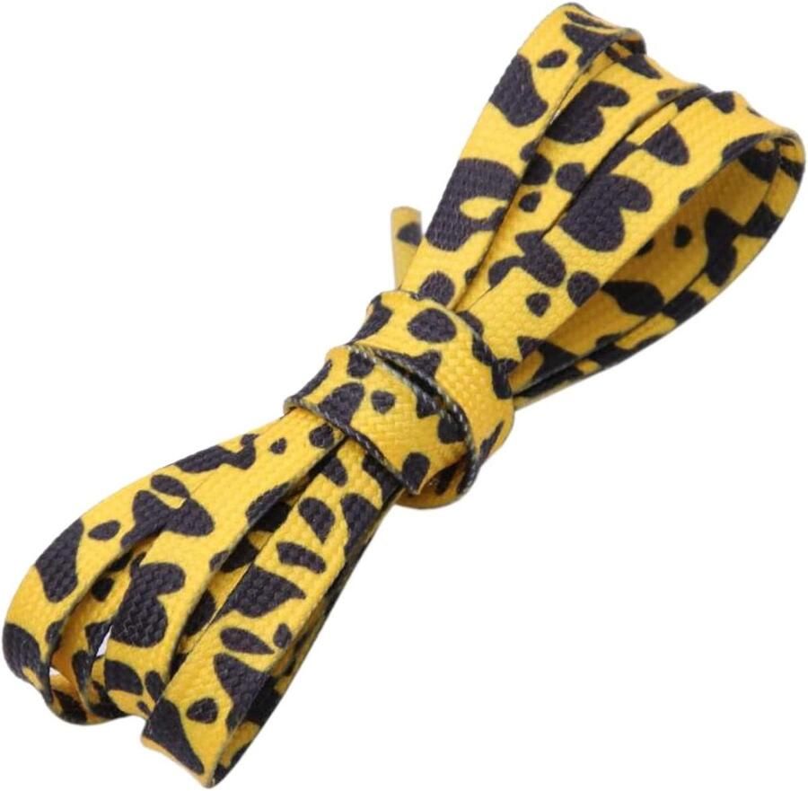 Veters Luipaardprint Platte Schoenveters Schoenen Opfrissen Dubbelzijdig Bedrukt Lengte Multicolor