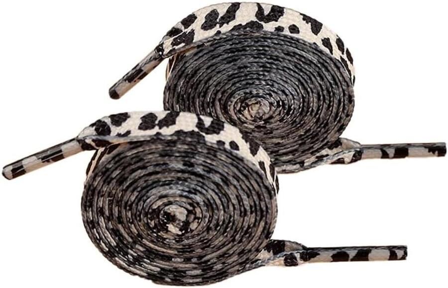 Veters met Luipaardprint Schoenveters Vervangend Schoenen Personaliseren Scheurvast Materiaal Bruin