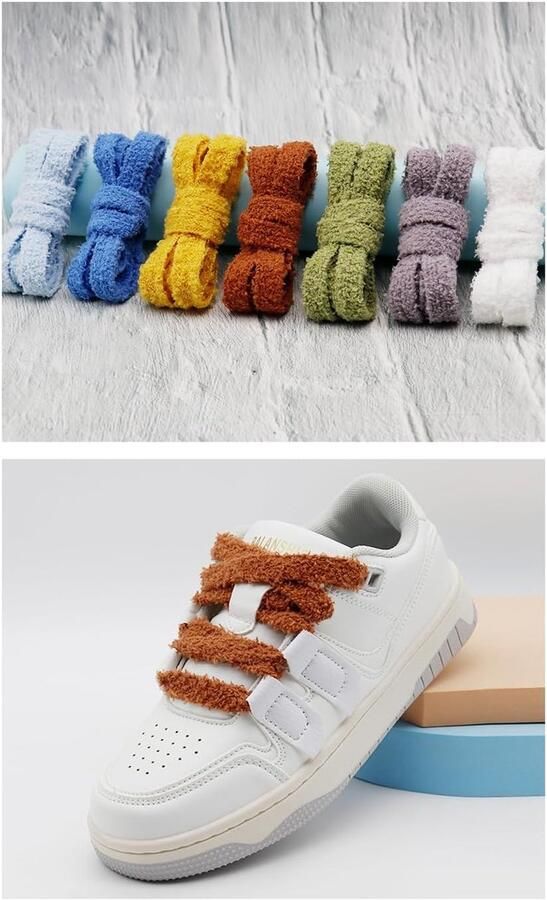 Veters Pluche Veters Schoenen Personaliseren Zachte Textuur Breed Kleuren