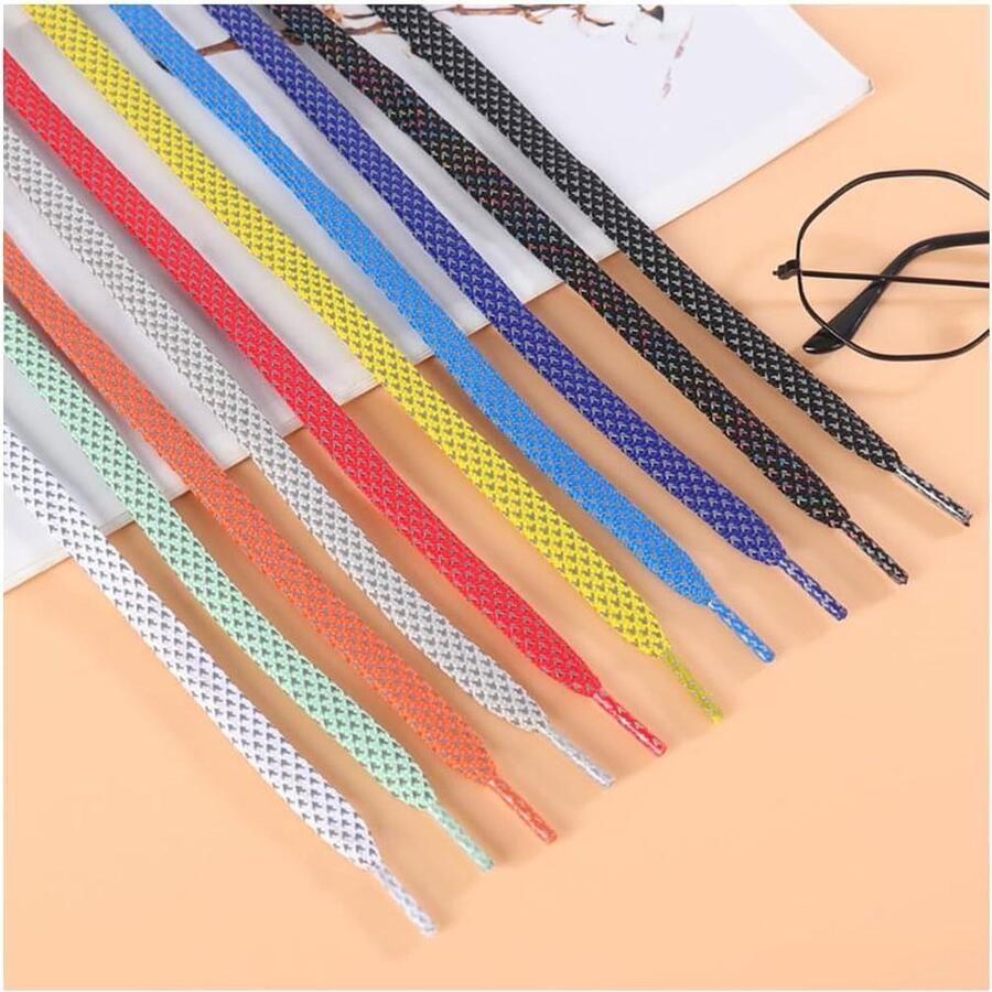Veters Schoenveters Sport en Wandelen Reflecterend Materiaal 10 Paar Multicolor