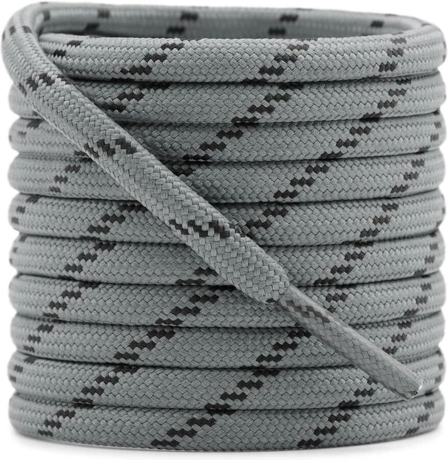 Veters Schoenveters Boots Bergschoenen Vastzetten Anti-slip Materiaal Grijs Zwart