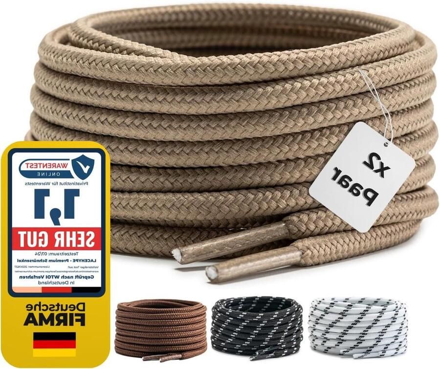 Veters Set Schoenveters Schoenen Onderhouden Scheurbestendig Polyester 4 mm Diameter Zwart Wit