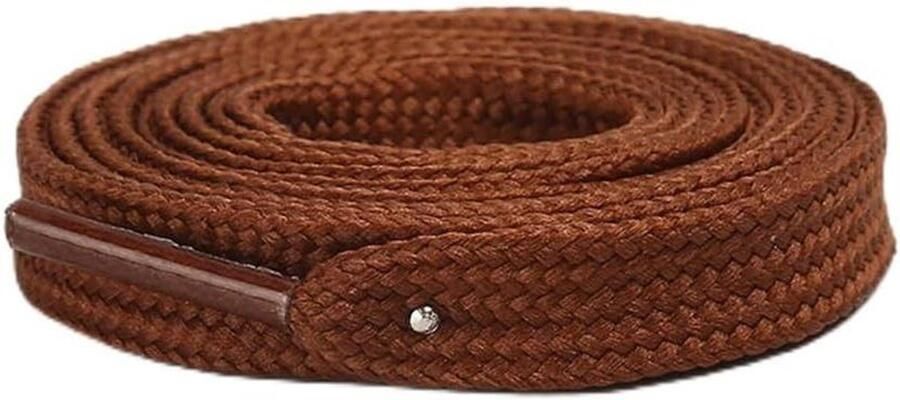 Veters Set Veterschoenen Accessoires Sportieve Schoenen Dubbel Verdikt Materiaal Breed Bruin