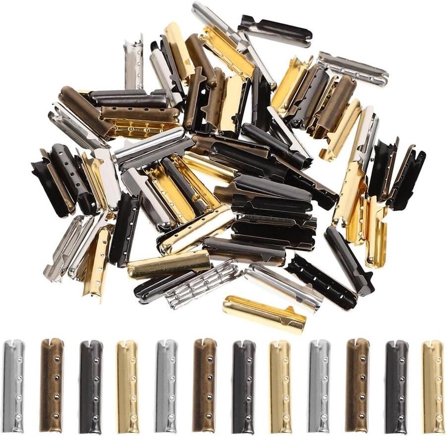 Veters Tips Schoen Veters Repareren Metalen Klem 80 Stuks Meerdere Kleuren