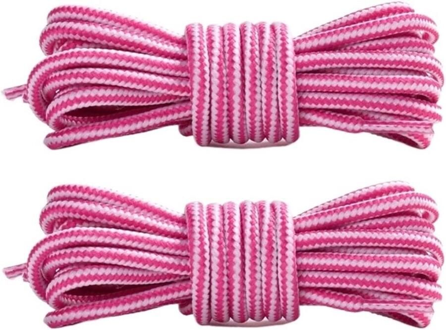 Veters voor wandelschoenen Ronde schoenveters Outdoor activiteiten Gestreept design 4 paar 70- Multicolor