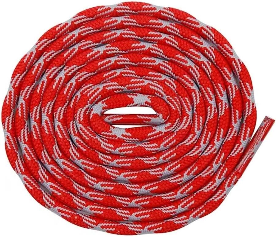 Veters Wandelschoenen Schoenveters Rond Schoenen Vernieuwen Antislip Structuur Rood Grijs