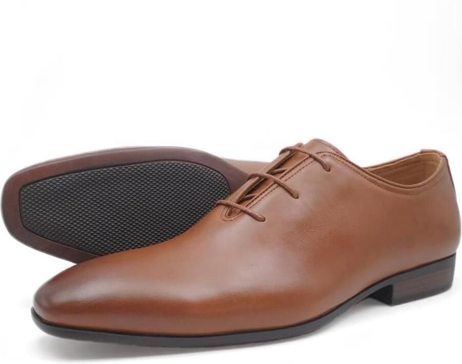 Veterschoenen bruin leer klassieke Oxford schoenen formele herenschoenen