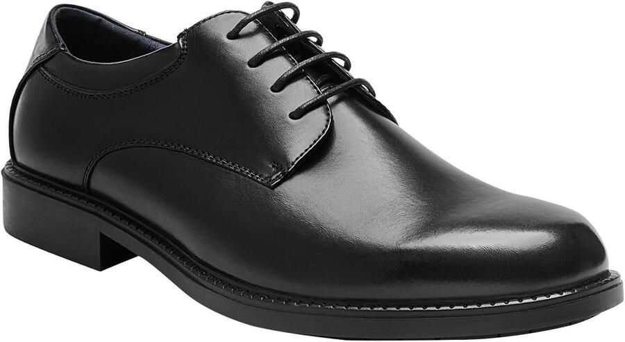 Veterschoenen Formeel Leer Brogues Derby voor Zakelijk Casual Werk Zwart