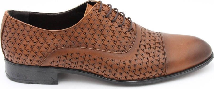 Online Express Schoenen Veterschoenen Nette mannenschoenen Innovatieve design premium herenschoenen 1190 Echt leer Echt leer Cognac - Foto 1