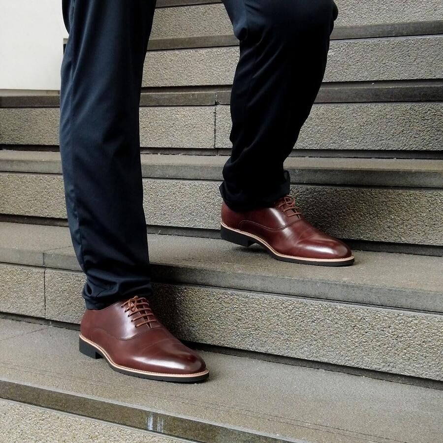 Veterschoenen van Kunstleer Formele Zakelijke Dress Schoenen voor Werk Kantoor Bruiloft Comfortabel Antislip - Foto 2