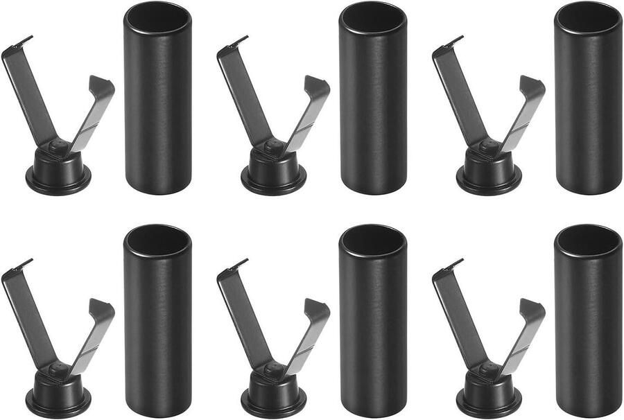 Vetersluiting Tips Metalen Eindkapjes Kleding Reparatie Roestbestendig Materiaal 6mm Gat Diameter Zwart
