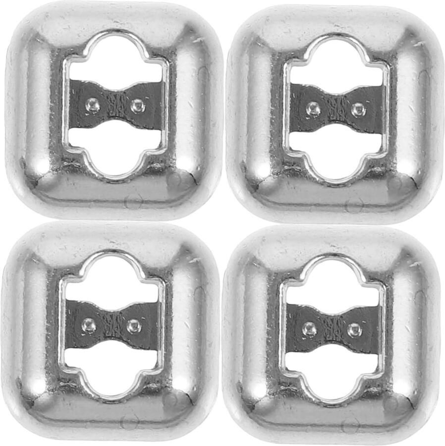 Vetersluitingen Set Schoen Sluitingen Schoenen Vastzetten Zonder Strikken 4 Stuks Zilver