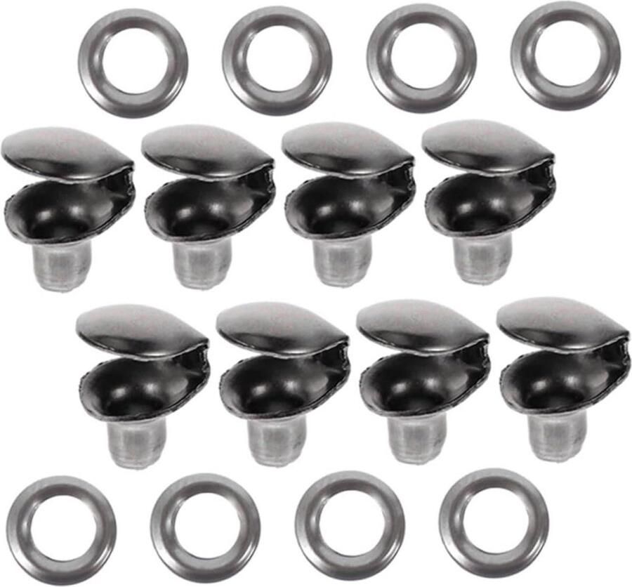 Vetersluitingen Voor Laarzen Schoengespen Schoenaccessoires Schoenen Repareren Sterke Metalen Gespen 40 Sets Donkergrijs