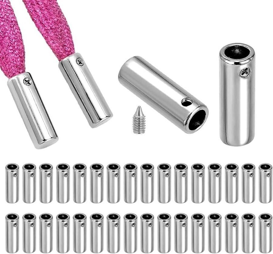 Veteruiteinden Metaal Tips Schoenen Repareren Met Schroeven 32 Sets Zilver