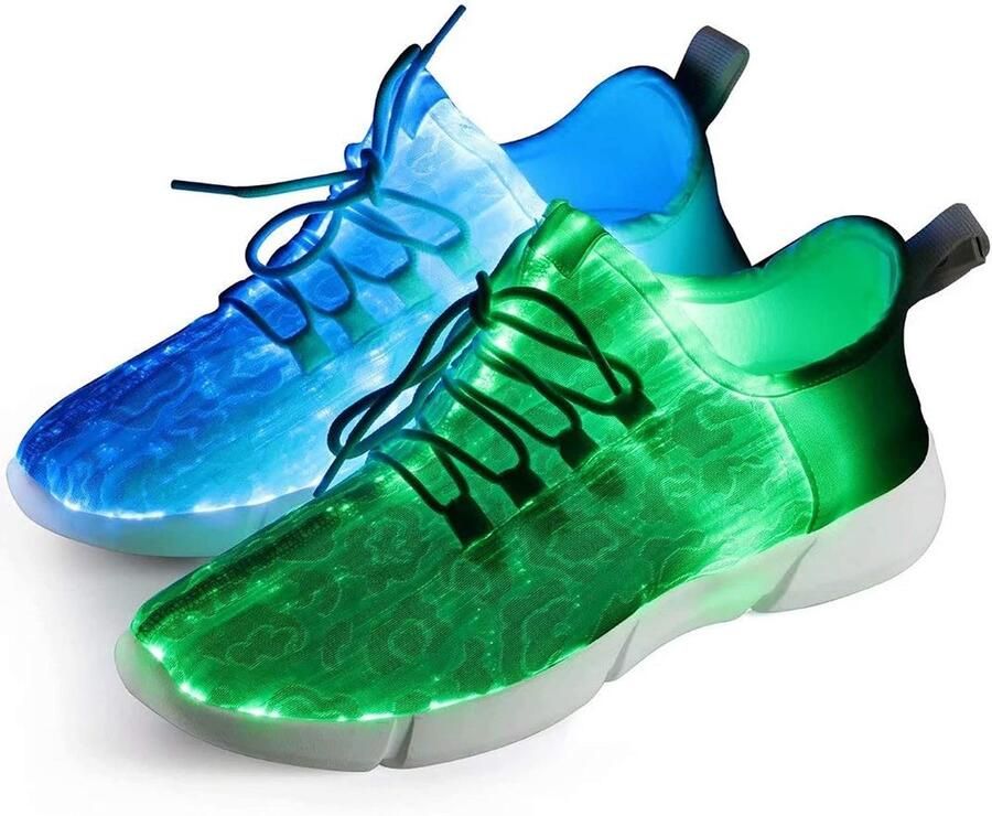 Vezel optische schoenen LED schoenen met 7 kleuren 4 modi USB oplaadbare trainers Super lichtgewicht LED sneaker voor en voor Nieuwjaar Kerstmis Thanksgiving Day