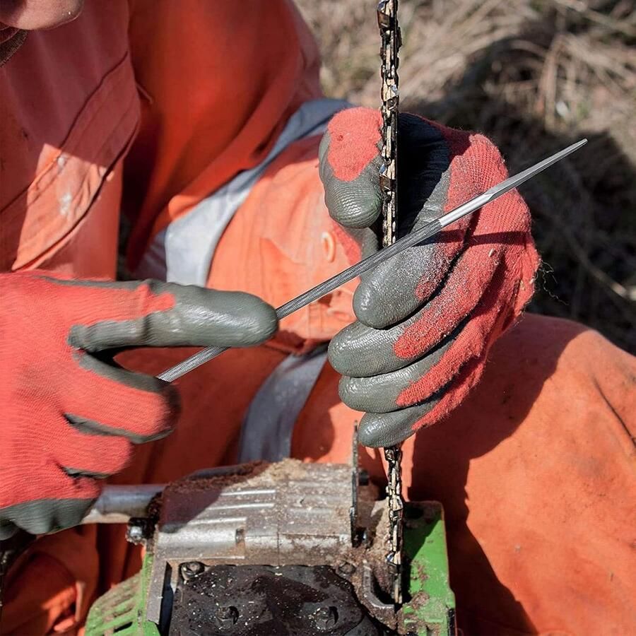 Vijlen voor kettingzagen 4 0 mm ronde vijl voor zaagkettingen kettingzaag vijlen voor grasmaaiers kettingzaag scherptevijl 6 stuks voor het repareren en slijpen van zaagkettingen slijpgereedschap