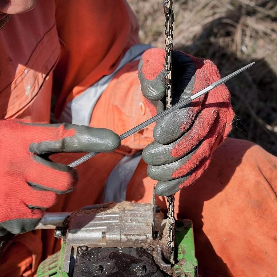 Vijlen voor kettingzagen 4 8 mm ronde vijl voor zaagkettingen kettingzaag vijlen voor grasmaaiers kettingzaag scherptevijl 6 stuks voor het repareren en slijpen van zaagkettingen slijpgereedschap