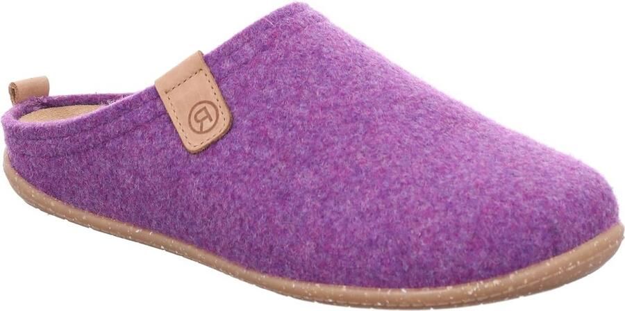 Vilt Dames Pantoffels met Uitneembare Leren Binnenzool Comfortabele Breedte G voor Binnen en Buiten