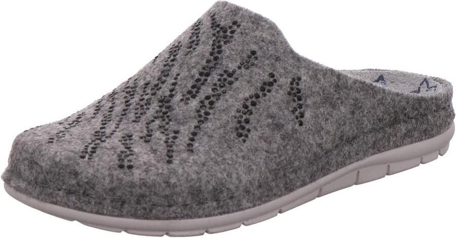 Vilt pantoffels dames met traagschuim voetbed en leren binnenzool