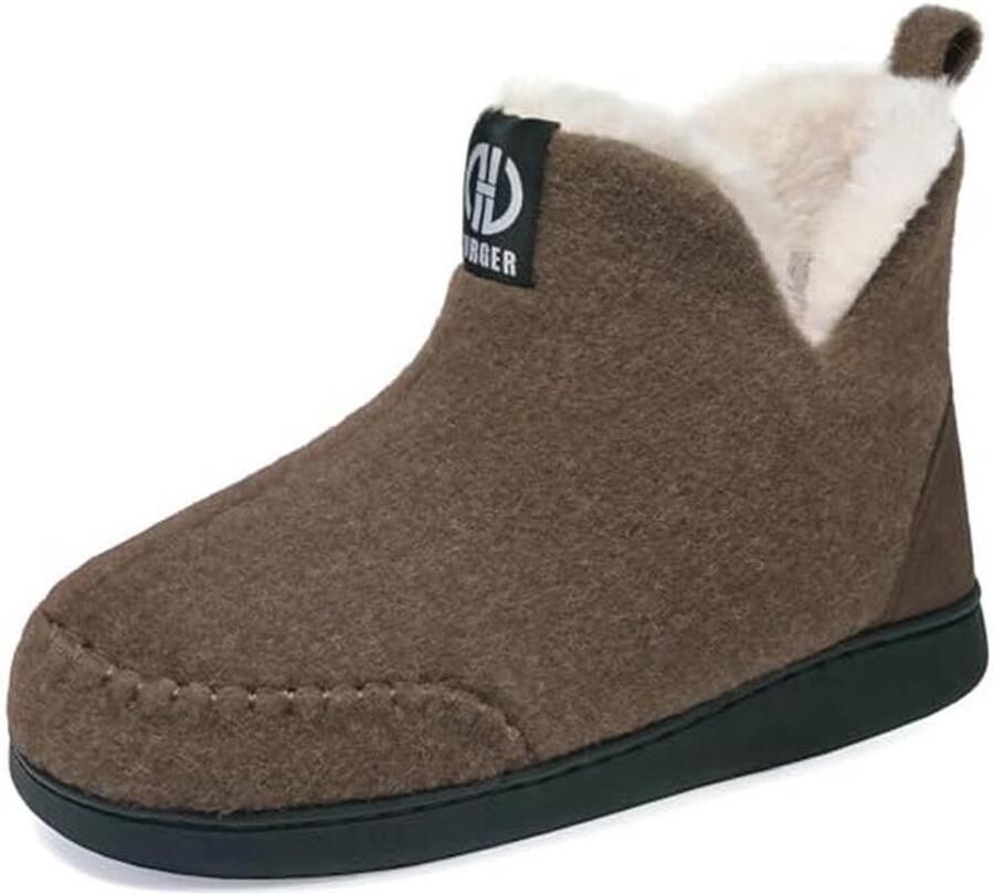 Vilt Slipper Laarzen voor nen en Comfortabele Pantoffels met Memory Foam voor Binnen en Buiten