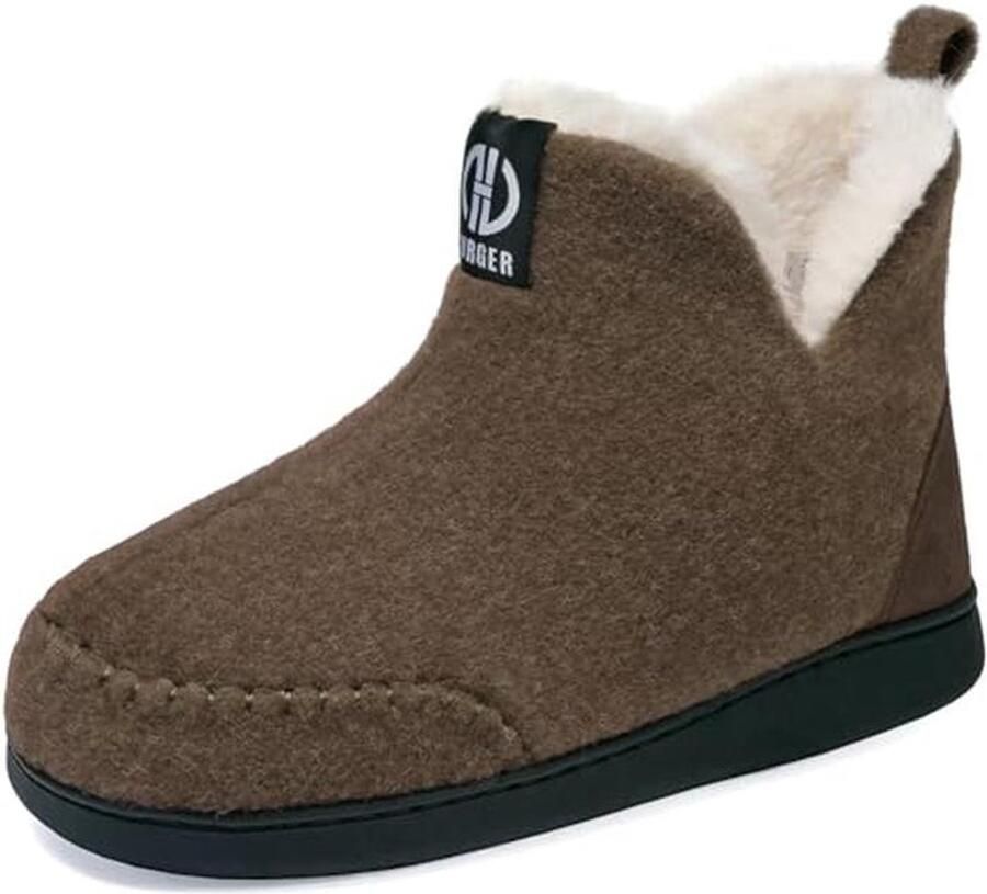 Vilt Slipper Laarzen voor nen en Comfortabele Pantoffels met Memory Foam voor Binnen en Buiten