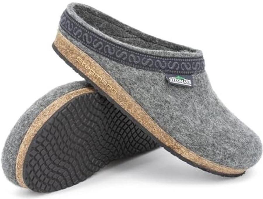 Vilt Slippers voor Volwassenen met Kurk Zool Merino Comfort en Natuurlijke Materialen